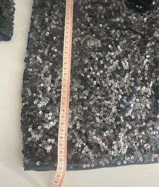 Vestido mini lentejuelas negro H&M