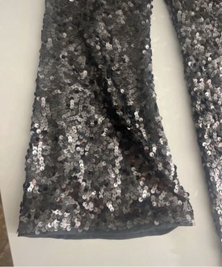 Vestido mini lentejuelas negro H&M