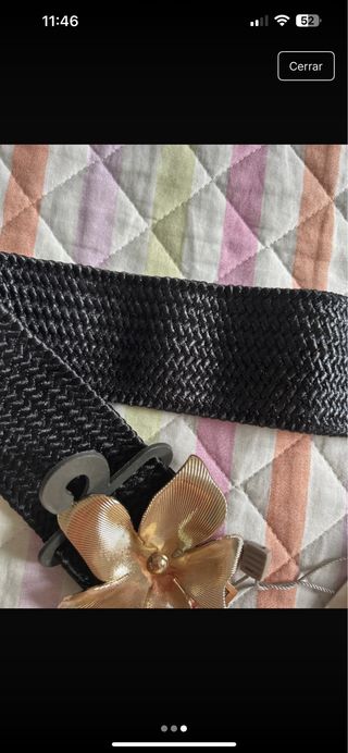 Cinturón Sfera negro-dorado