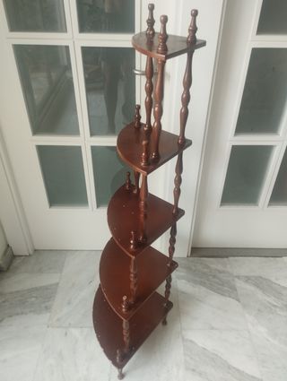 Estantería rinconera madera marrón
