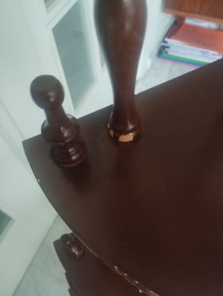 Estantería rinconera madera marrón