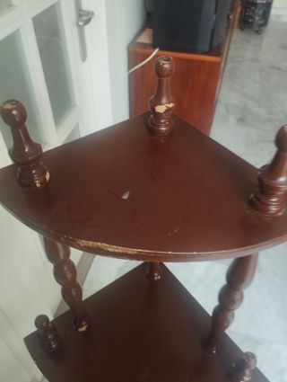 Estantería rinconera madera marrón