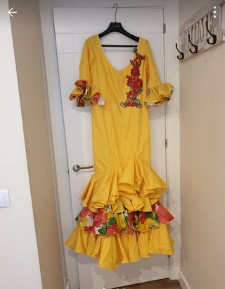 Vestido Flamenco Amarillo - Talla L