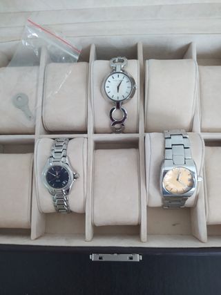 Caja relojes marrón - 10 relojes