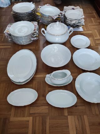 Vajilla Thun porcelana fina Bohemia Checoslovaquia