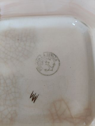 PLATO CERAMICA SELLO "PIKMAN S.A. SEVILLA CARTUJA"