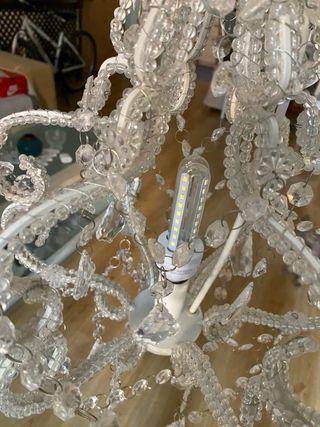 Lámpara colgante cristal blanco