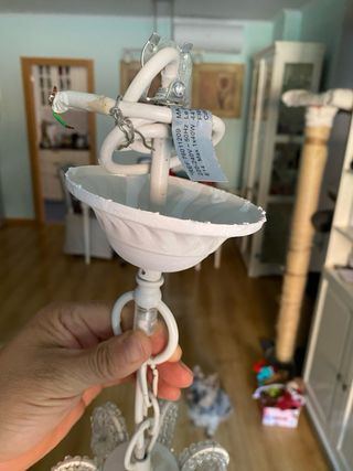 Lámpara colgante cristal blanco