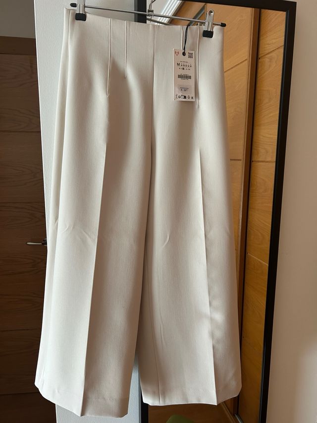 Pantalón Culotte Zara Beige M