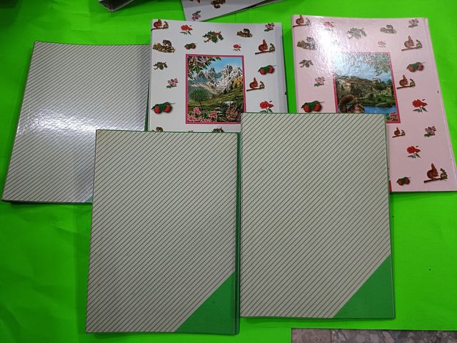 Lotto 5 schedari scolastici vintage