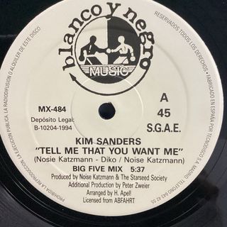 Vinilo Kim Sanders - Tell Me