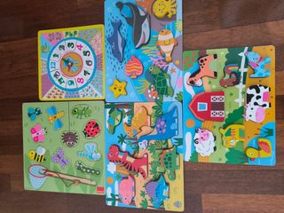 5 Puzzles Madera Infantiles
