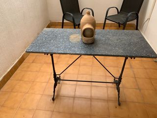 Tavolo in granito e ferro - giardino