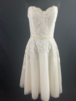 Vestido novia blanco encaje