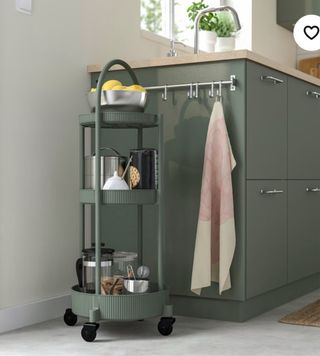 Carrito Juttersbo 3 pisos - Gris verdoso Ikea