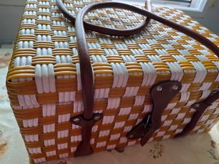 Cesta picnic vintage años 70