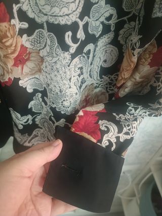 Blusa Pier Glass negra estampada