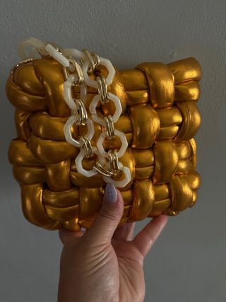 Pochette oro intrecciata