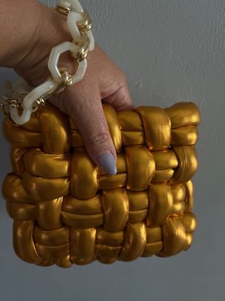 Pochette oro intrecciata