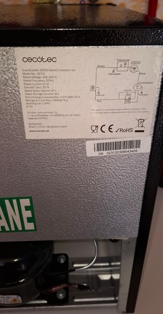 Frigorifico Cecotec Grandcooler 46L.No negociable