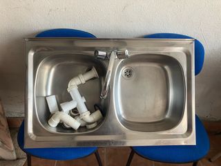 Lavaplatos doble acero inoxidable