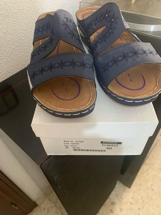 Zapatos mujer azul -talla 40- nuevos