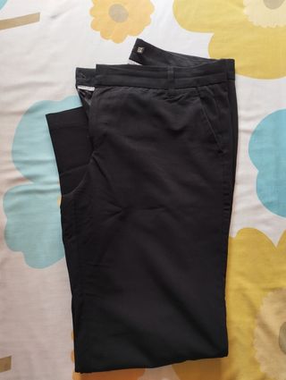 Pantalón chino negro mujer