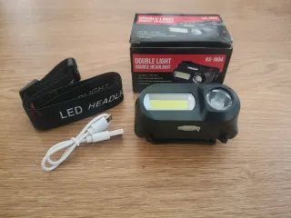Linterna frontal foco LED + COB