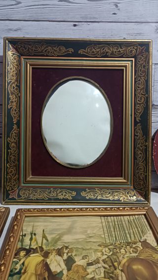 Lote cuadros antiguos Mayenne Limoges + Regalo