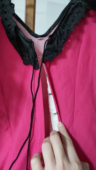 Vestido Flamenco Rosa y Negro