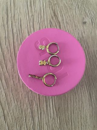 3 Pendientes Tous Oro 18k - Plata vermeil