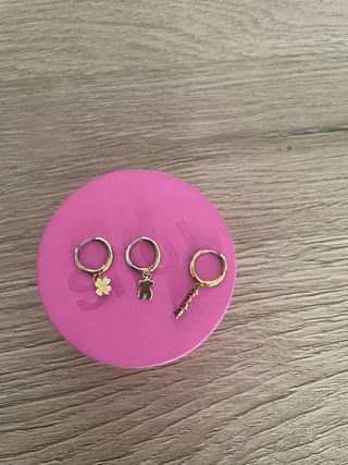 3 Pendientes Tous Oro 18k - Plata vermeil