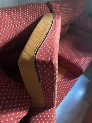 Sofá rojo 3 plazas vintage