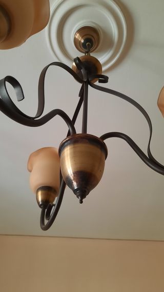 LÁMPARA DE TECHO DE FORJA