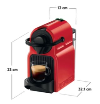 Cafetera Nespresso Krups Inissia Roja +20 cap illy