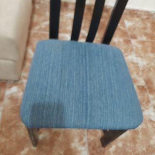 4 sillas comedor - negras y azules