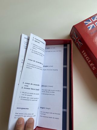 Caja tarjetas vocabulario inglés