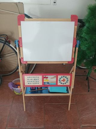 Pizarra doble infantil con caballete