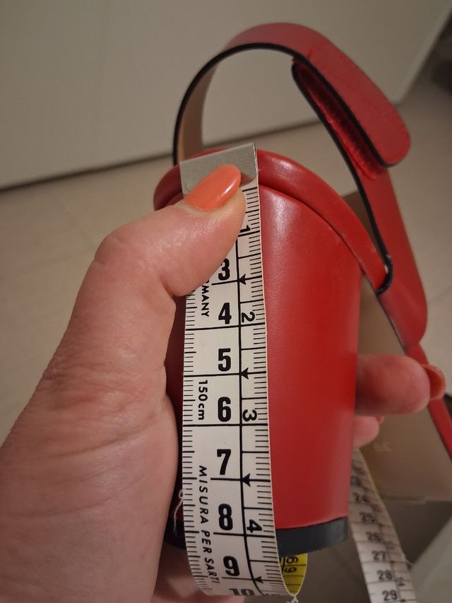 Sandali rossi tacco comodo 39