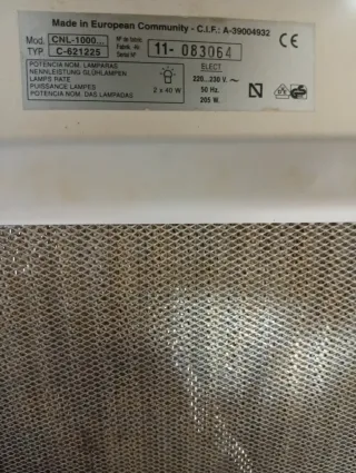 Campana extractora cocina blanca