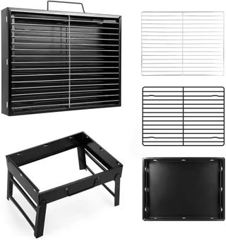 Barbacoa portátil plegable de metal