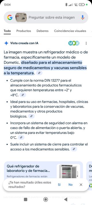 Nevera Domatic para medicamentos