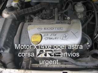 Motor x14xe opel astra corsa 1.4 16v envio