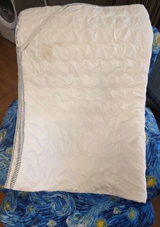 Cubrecolchón acolchado blanco