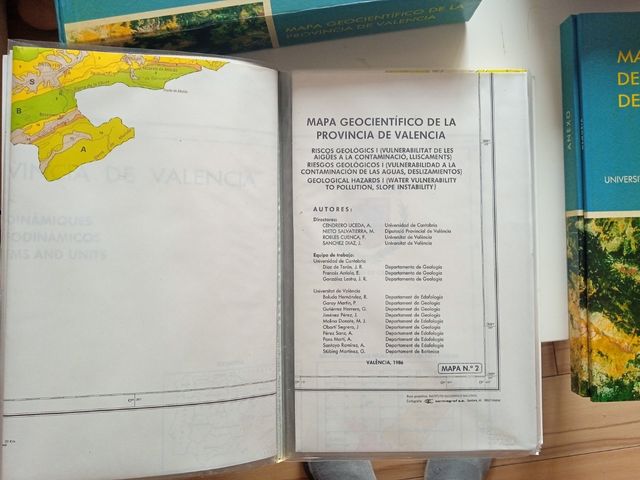 Mapa geocientífico de la provincia de Valencia 