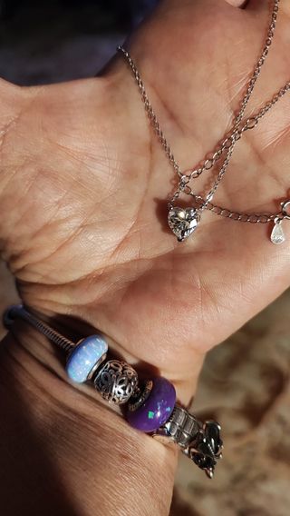 Collana cuore Argento Moissanite