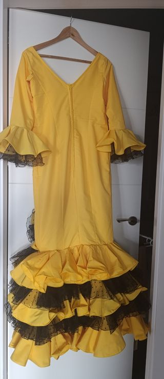 Vestido Flamenca Amarillo y Negro