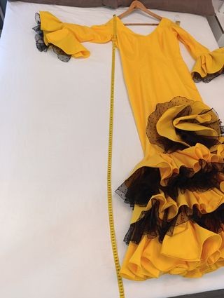 Vestido Flamenca Amarillo y Negro