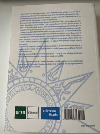 Geografía regional del mundo. Desarrollo, subde...