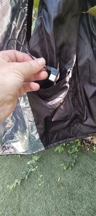 Chaleco negro calefactable talla M